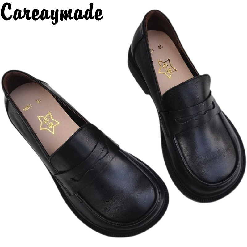 Heels - Careaymade-Chaussures Oxford en cuir de vachette