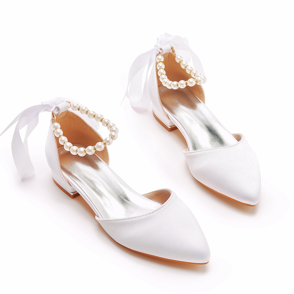 Sandals - Chaussures de mariage mariée talon plat