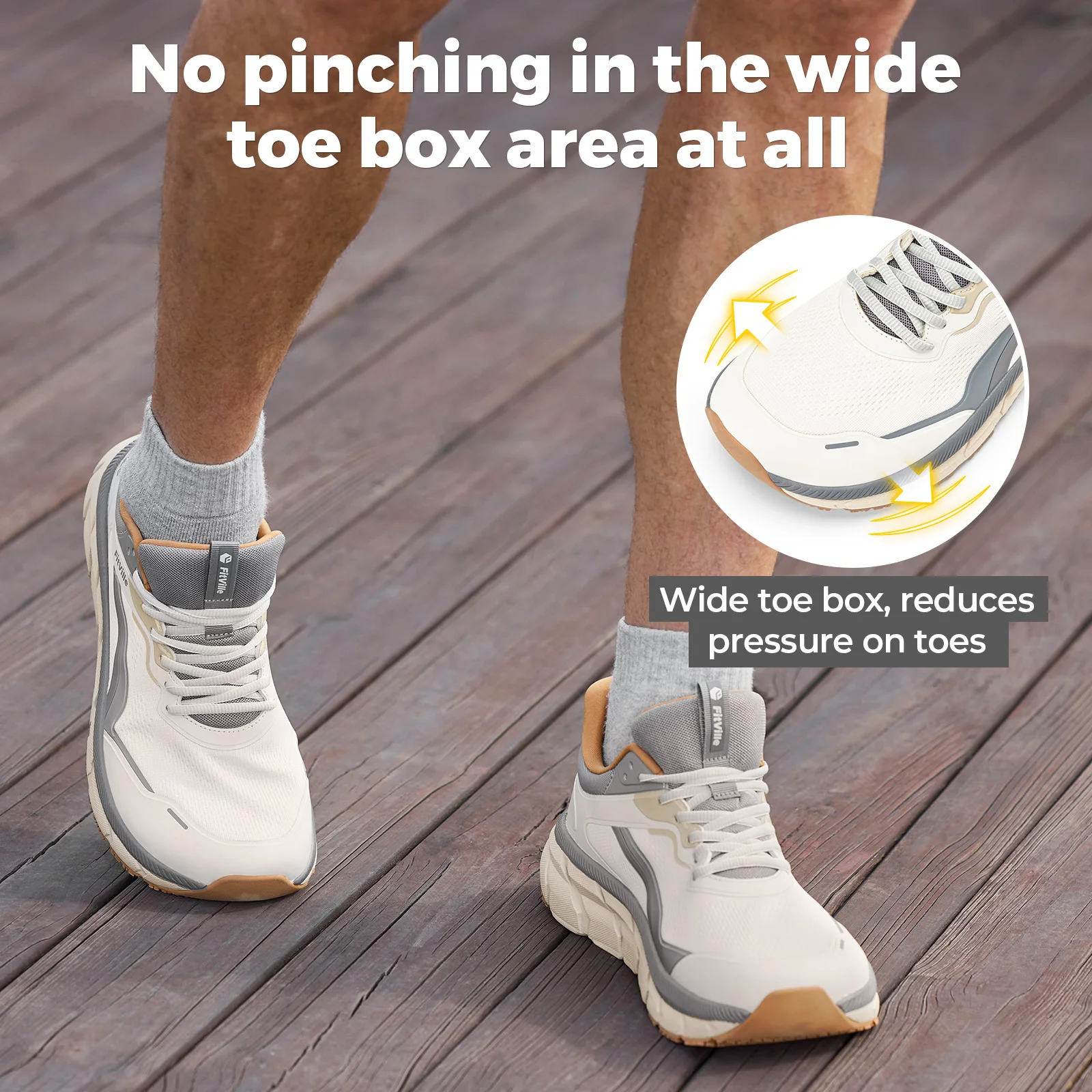 Chaussures de sport pour homme - Wide Toe Box Running Sneakers avis et prix